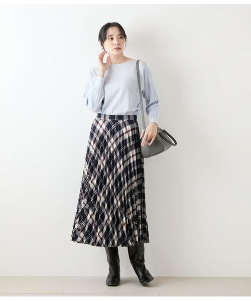 NEWYORKER / ニューヨーカー ニット・セーター | ハイツイストシルクレーヨン総針 袖プリーツニットプルオーバー | 詳細8