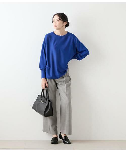 NEWYORKER / ニューヨーカー ニット・セーター | ハイツイストシルクレーヨン天竺 フレアニットプルオーバー | 詳細10