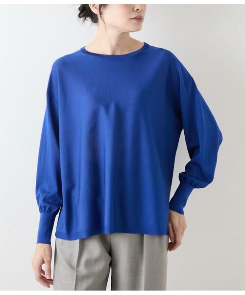 NEWYORKER / ニューヨーカー ニット・セーター | ハイツイストシルクレーヨン天竺 フレアニットプルオーバー | 詳細9