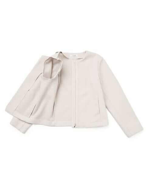 NEWYORKER / ニューヨーカー レザーブルゾン・ジャケット | ジャージーメルトン ノーカラーブルゾン | 詳細4