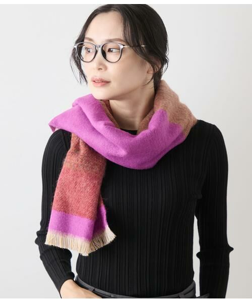 NEWYORKER / ニューヨーカー マフラー・ショール・スヌード・ストール | P.CORNILLON(ピー・コルニヨン) 配色マフラー | 詳細2
