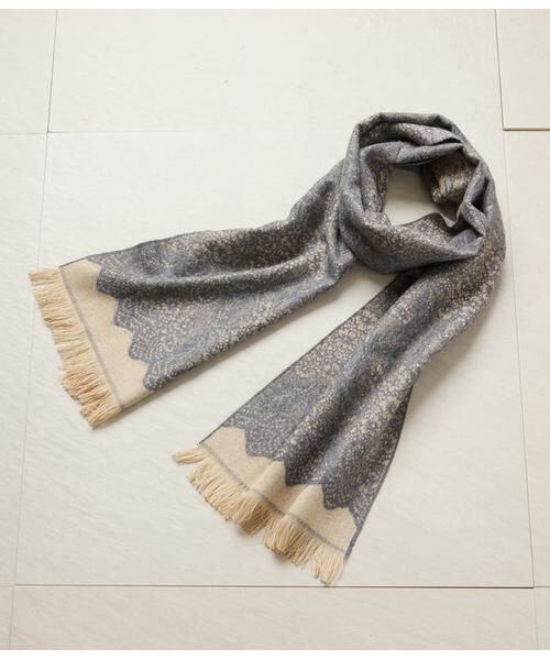 NEWYORKER / ニューヨーカー マフラー・ショール・スヌード・ストール | P.CORNILLON(ピー・コルニヨン) レースマフラー（グレー）