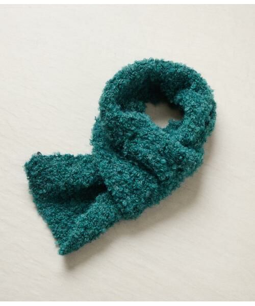 NEWYORKER / ニューヨーカー マフラー・ショール・スヌード・ストール | ループヤーンミニマフラー（ボトルグリーン）