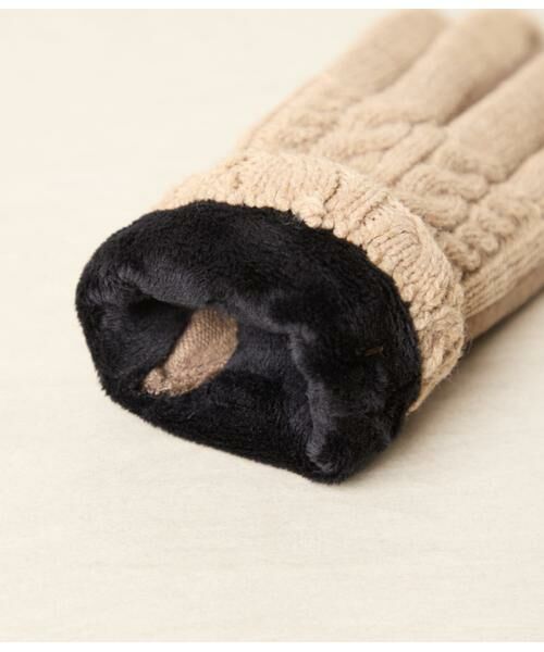 NEWYORKER / ニューヨーカー 手袋 | バックル付きニットグローブ | 詳細4