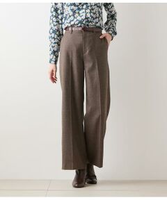 NEWYORKER / ニューヨーカー その他パンツ | ウールフラノ センタープレスワイドパンツ