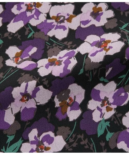 NEWYORKER / ニューヨーカー ミニ丈・ひざ丈ワンピース | ビオラフラワープリント ティアードギャザーロングワンピース | 詳細11