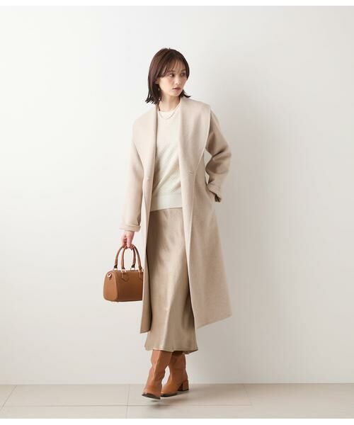 NEWYORKER / ニューヨーカー その他アウター | ウールナイロンリバー ショールカラーロングコート | 詳細14