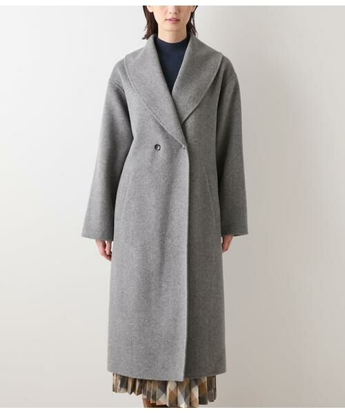 NEWYORKER / ニューヨーカー その他アウター | ウールナイロンリバー ショールカラーロングコート | 詳細2