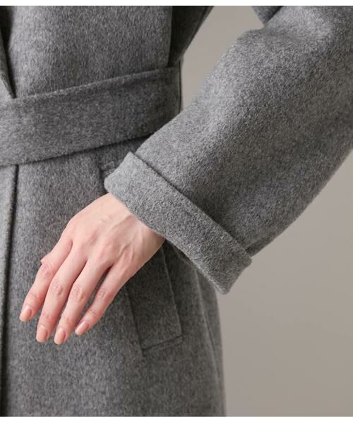 NEWYORKER / ニューヨーカー その他アウター | ウールナイロンリバー ショールカラーロングコート | 詳細5