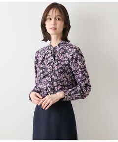 NEWYORKER / ニューヨーカー シャツ・ブラウス | ビオラフラワープリント フロントフリルブラウス