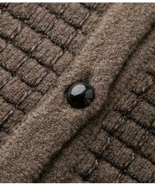 NEWYORKER / ニューヨーカー カーディガン・ボレロ | ブークレー格子柄 クルーネックショートカーディガン | 詳細8