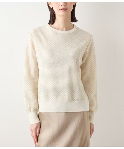 NEWYORKER / ニューヨーカー ニット・セーター | トライアングルラメ クルーネックニットプルオーバー | 詳細1