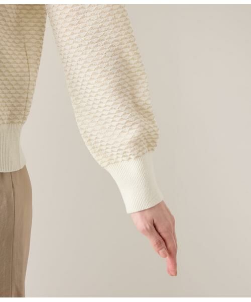 NEWYORKER / ニューヨーカー ニット・セーター | トライアングルラメ クルーネックニットプルオーバー | 詳細3