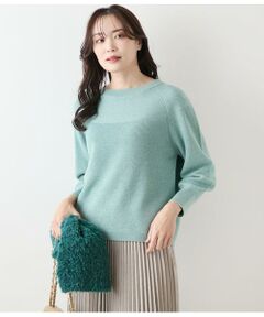 NEWYORKER / ニューヨーカー ニット・セーター | 片畦ラメブレーティング クルーネックニット