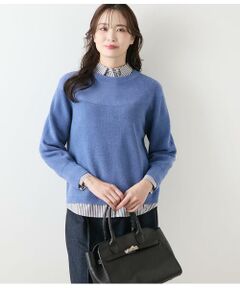 NEWYORKER / ニューヨーカー ニット・セーター | 片畦ラメブレーティング クルーネックニット