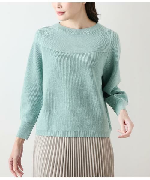 NEWYORKER / ニューヨーカー ニット・セーター | 片畦ラメブレーティング クルーネックニット | 詳細6