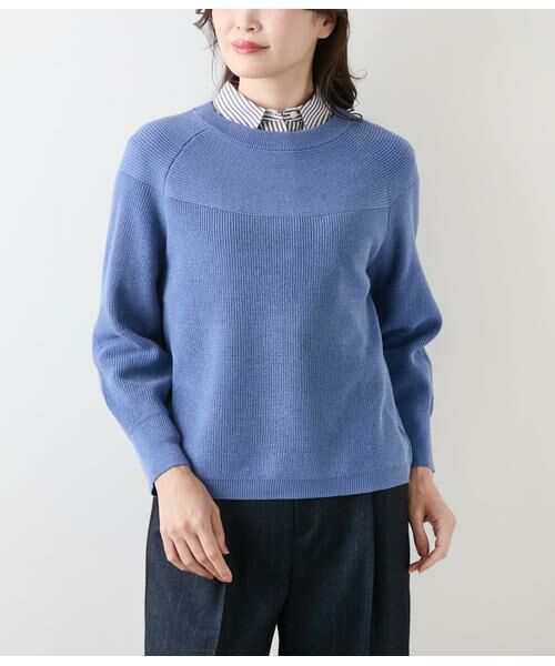 NEWYORKER / ニューヨーカー ニット・セーター | 片畦ラメブレーティング クルーネックニット | 詳細9