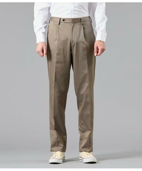 NEWYORKER / ニューヨーカー チノ・ワークパンツ | コットンチノ ワンタックパンツ | 詳細1