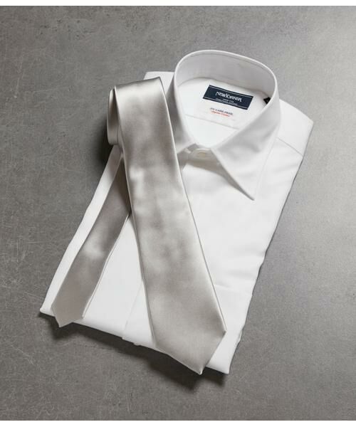 NEWYORKER / ニューヨーカー ネクタイ | フォーマル サテン ネクタイ（シルバー）