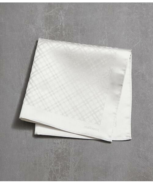 NEWYORKER / ニューヨーカー その他小物 | Mantero シャドーニューヨーカータータン フォーマルチーフ（ホワイト）