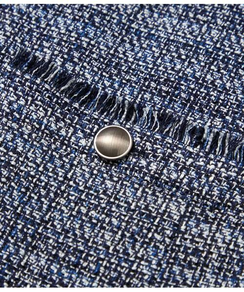 NEWYORKER / ニューヨーカー テーラードジャケット | ソフトミックスツィード ノーカラージャケット | 詳細13