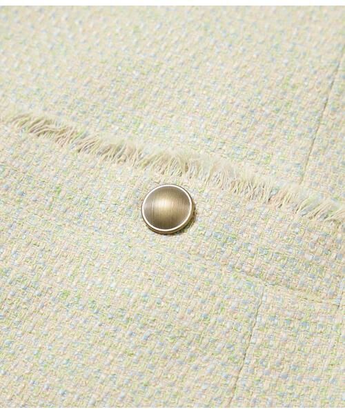 NEWYORKER / ニューヨーカー テーラードジャケット | ソフトミックスツィード ノーカラージャケット | 詳細8