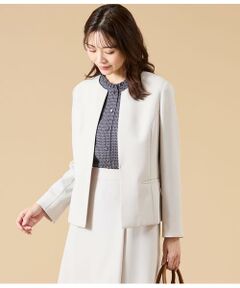 NEWYORKER / ニューヨーカー テーラードジャケット | シルキークロス ノーカラ―ジャケット