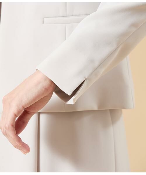 NEWYORKER / ニューヨーカー テーラードジャケット | シルキークロス ノーカラ―ジャケット | 詳細3