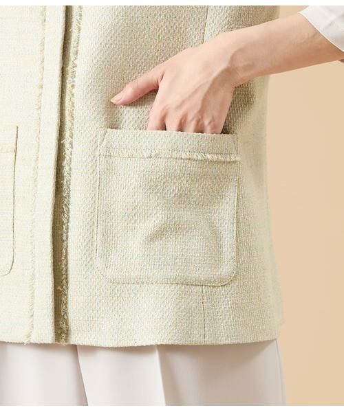 NEWYORKER / ニューヨーカー テーラードジャケット | ソフトミックスツィード ジレ | 詳細4