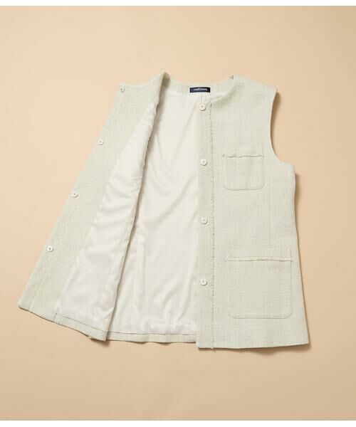 NEWYORKER / ニューヨーカー テーラードジャケット | ソフトミックスツィード ジレ | 詳細5