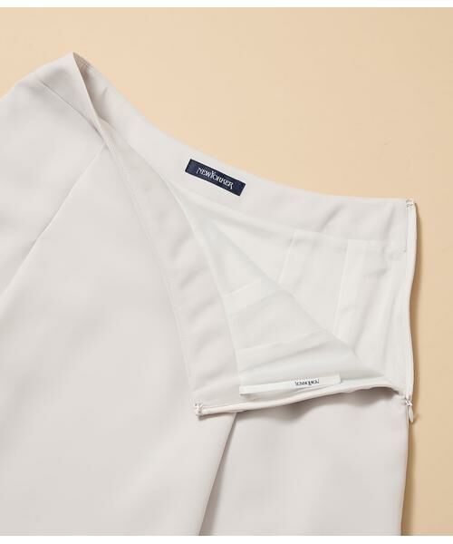 NEWYORKER / ニューヨーカー ミニ・ひざ丈スカート | シルキークロス タックフレアスカート | 詳細3