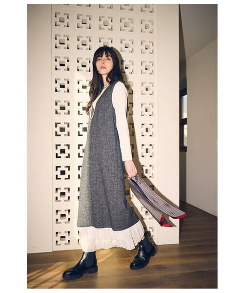 NEWYORKER / ニューヨーカー ミニ・ひざ丈スカート | シフォンジョーゼット プリーツスカート | 詳細13