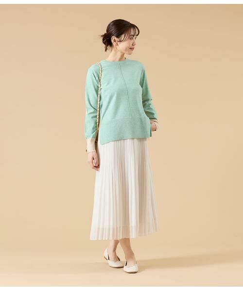 NEWYORKER / ニューヨーカー ミニ・ひざ丈スカート | シフォンジョーゼット プリーツスカート | 詳細4