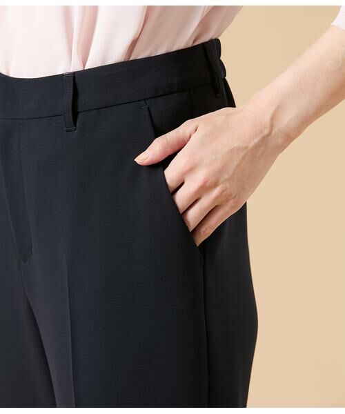 NEWYORKER / ニューヨーカー スラックス・ドレスパンツ | シルキークロス クロップドテーパードパンツ | 詳細4