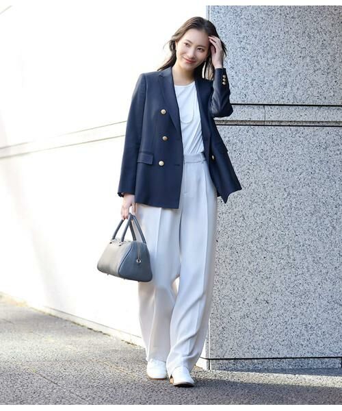 NEWYORKER / ニューヨーカー その他パンツ | シルキークロス 1タックワイドパンツ（ベージュ） | 詳細12