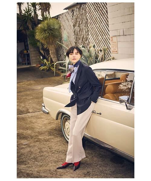 NEWYORKER / ニューヨーカー その他パンツ | シルキークロス 1タックワイドパンツ（ベージュ） | 詳細14