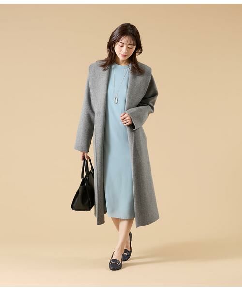 NEWYORKER / ニューヨーカー ミニ丈・ひざ丈ワンピース | ソフトジョーゼット 袖プリーツワンピース | 詳細11