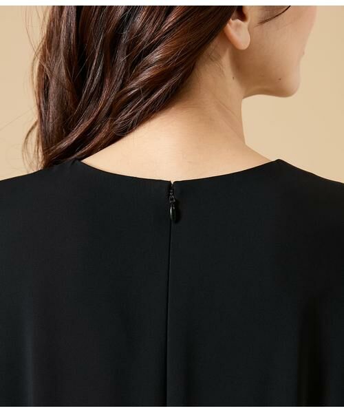 NEWYORKER / ニューヨーカー ミニ丈・ひざ丈ワンピース | サテン&ラッセルレース コンビワンピース | 詳細5