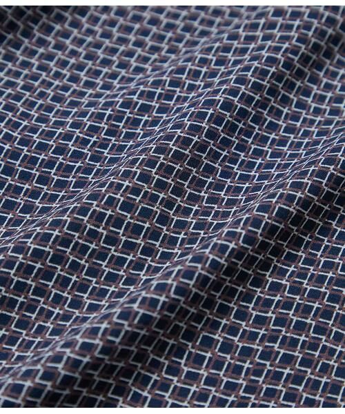 NEWYORKER / ニューヨーカー ミニ丈・ひざ丈ワンピース | ジオメトリックプリント スタンドギャザーワンピース | 詳細16