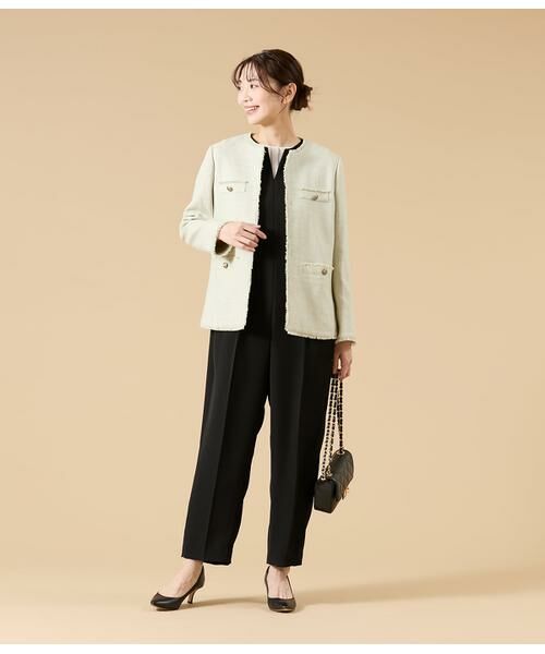 NEWYORKER / ニューヨーカー その他パンツ | ダブルサテン キーネックオールインワン | 詳細12