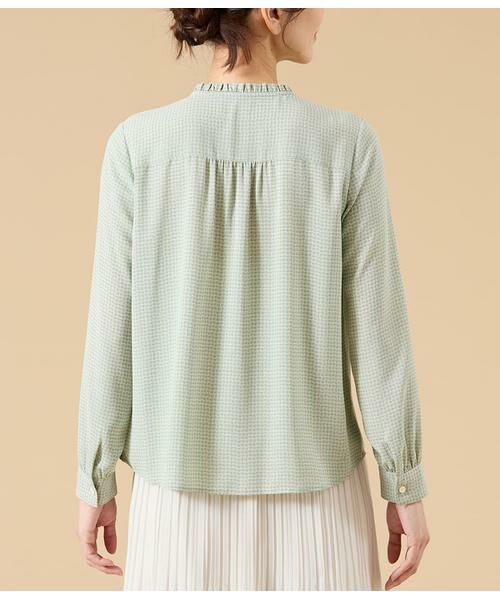 NEWYORKER / ニューヨーカー シャツ・ブラウス | ジオメトリックプリント スタンドフリルブラウス | 詳細2