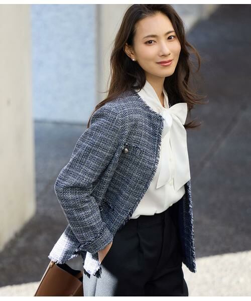 NEWYORKER / ニューヨーカー シャツ・ブラウス | ライトデシン 長袖ボウタイブラウス | 詳細13