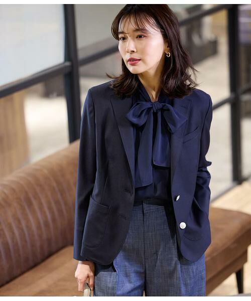 NEWYORKER / ニューヨーカー シャツ・ブラウス | ライトデシン 長袖ボウタイブラウス | 詳細17