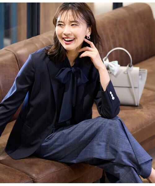 NEWYORKER / ニューヨーカー シャツ・ブラウス | ライトデシン 長袖ボウタイブラウス | 詳細18