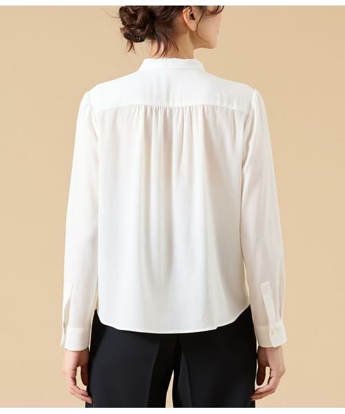 NEWYORKER / ニューヨーカー シャツ・ブラウス | ライトデシン 長袖ボウタイブラウス | 詳細2