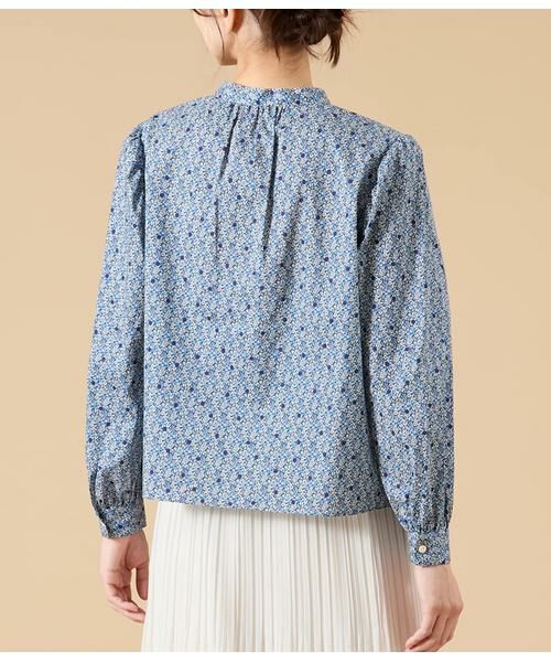 NEWYORKER / ニューヨーカー シャツ・ブラウス | リバティ アバサン・スポット スタンドカラーリボンブラウス | 詳細2