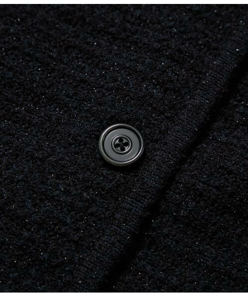 NEWYORKER / ニューヨーカー ニット・セーター | ツィーディーラメ ノーカラーニットジャケット | 詳細11
