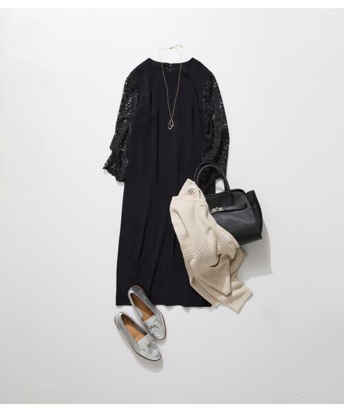 NEWYORKER / ニューヨーカー ニット・セーター | ツィーディーラメ ノーカラーニットジャケット | 詳細12