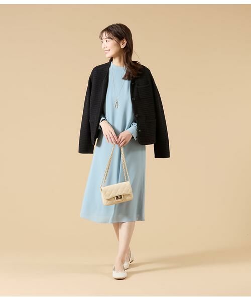 NEWYORKER / ニューヨーカー ニット・セーター | ツィーディーラメ ノーカラーニットジャケット | 詳細9