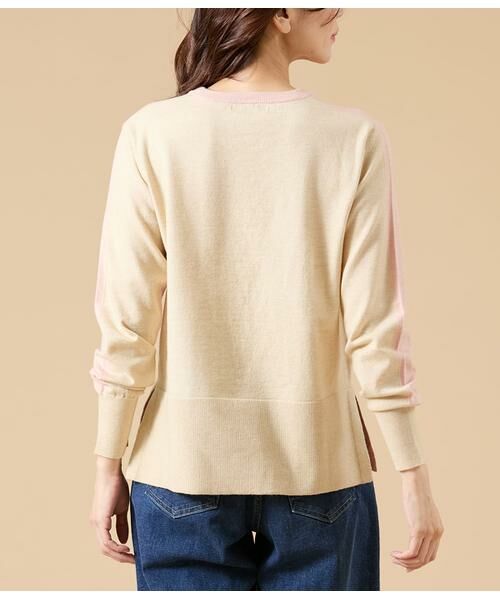 NEWYORKER / ニューヨーカー ニット・セーター | ウール天竺 バイカラーニットプルオーバー | 詳細11